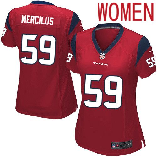 Women Houston Texans #59 Whitney Mercilus Red Nike Player Game NFL Jersey->women nfl jersey->Women Jersey